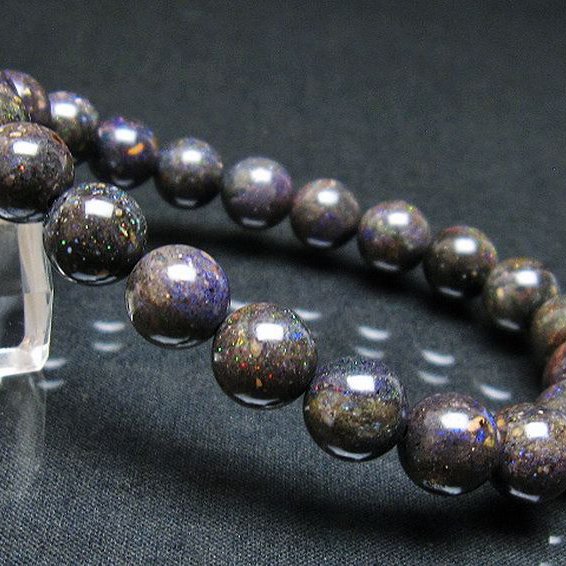 ブラックオパール ブレスレット 9mm [T249-4525]