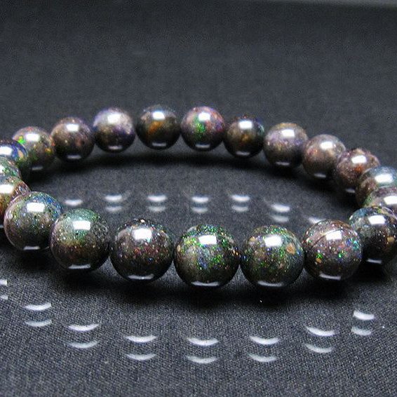 ブラックオパール ブレスレット 10mm [t249-4529]