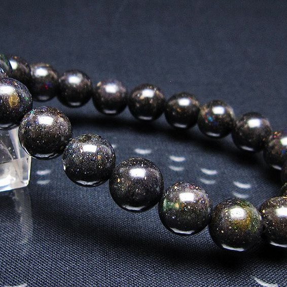 ブラックオパール ブレスレット 10mm [T249-4587]