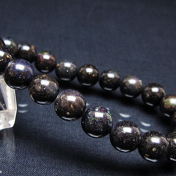 ブラックオパール ブレスレット 10mm [T249-4593]
