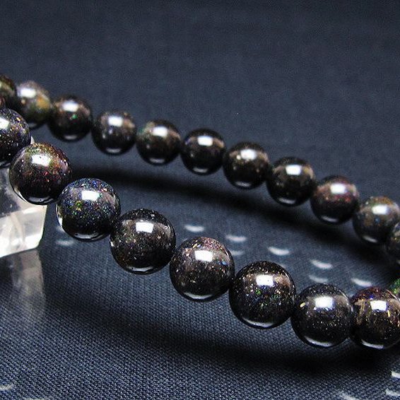 ブラックオパール ブレスレット 9mm [T249-4612]