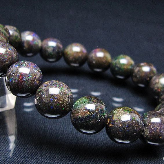 ブラックオパール ブレスレット 12mm [T249-4680]