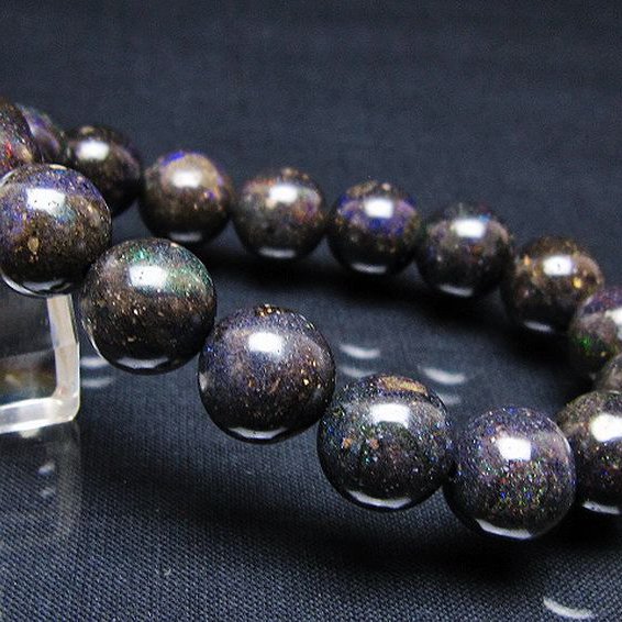 ブラックオパール ブレスレット 12mm [T249-4699]