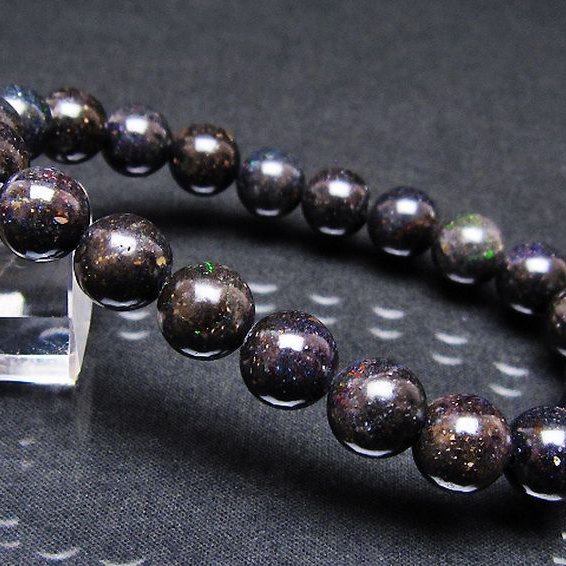 ブラックオパール ブレスレット 9mm [T249-4708]