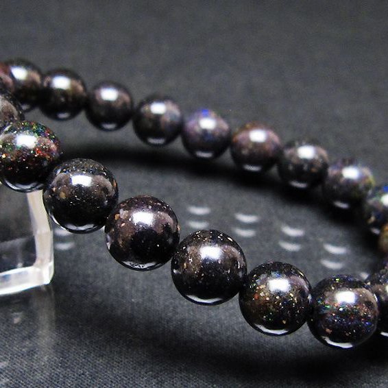 ブラックオパール ブレスレット 9mm [T249-4710]