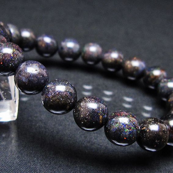 ブラックオパール ブレスレット 9mm [T249-4756]