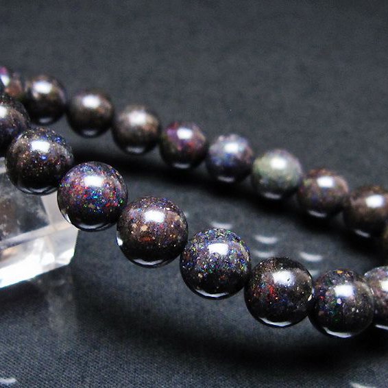 ブラックオパール ブレスレット 9mm [T249-4775]