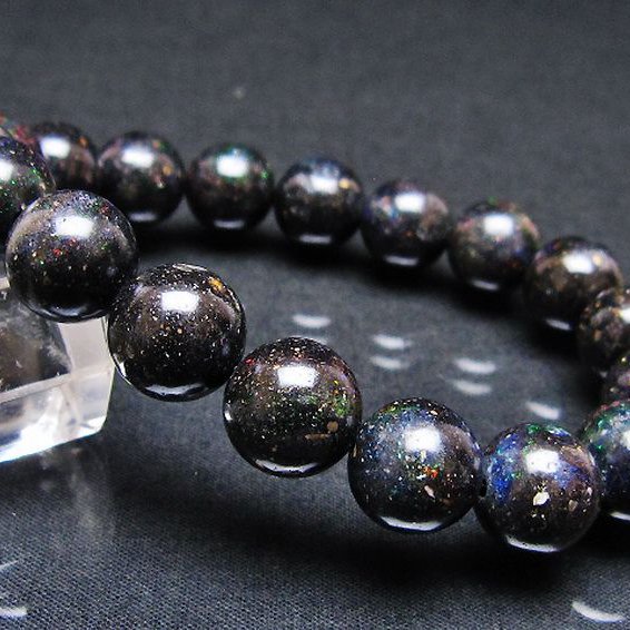 ブラックオパール ブレスレット 12mm [T249-4827]
