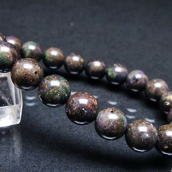 ブラックオパール ブレスレット 9mm [T249-4834]