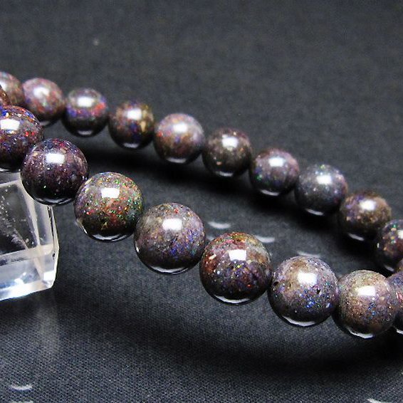 ブラックオパール ブレスレット 9mm [T249-4837]