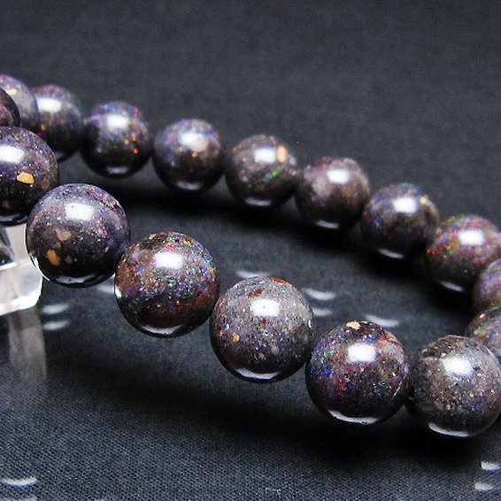 ブラックオパール ブレスレット 12mm [T249-4856]