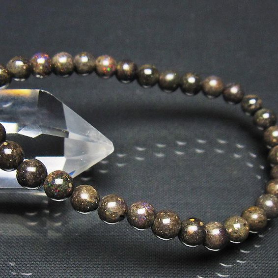 ブラックオパール ブレスレット 6mm [t249-4865]
