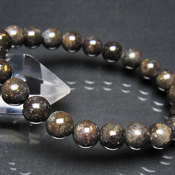 ブラックオパール ブレスレット 9mm [t249-4881]