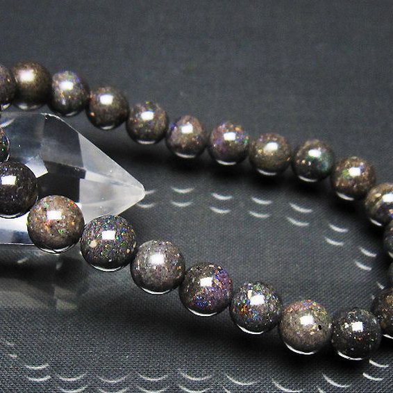 ブラックオパール ブレスレット 9mm [t249-4894]