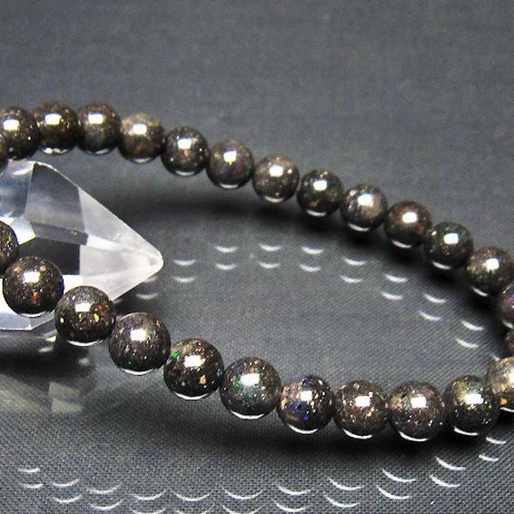 ブラックオパール ブレスレット 7mm [t249-4898]