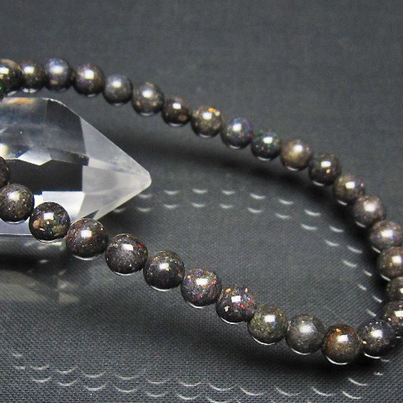 ブラックオパール ブレスレット 6mm [t249-4907]