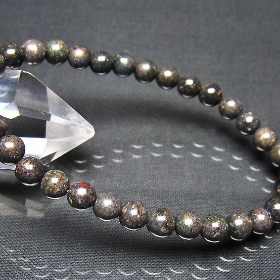 ブラックオパール ブレスレット 6mm [t249-4908]