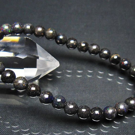 ブラックオパール ブレスレット 6mm [t249-4915]