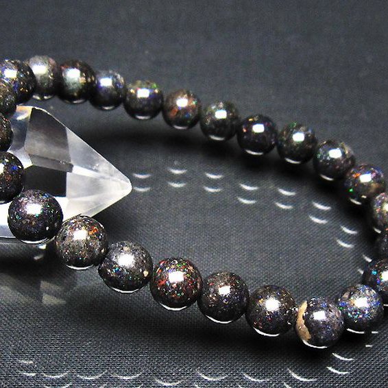 ブラックオパール ブレスレット 8mm [t249-4943]