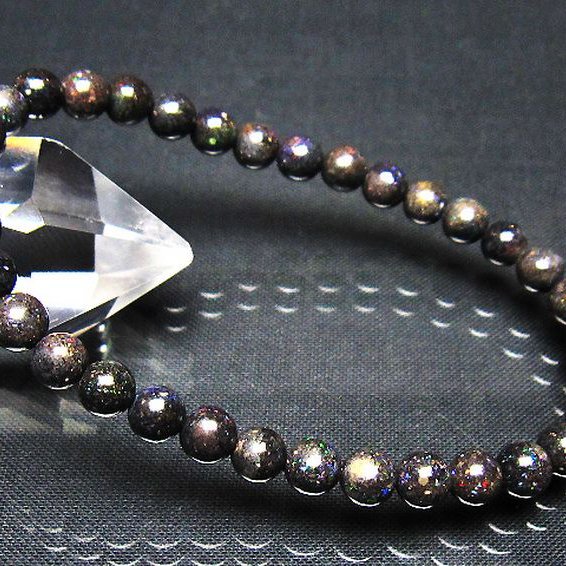 ブラックオパール ブレスレット 6mm [t249-4949]