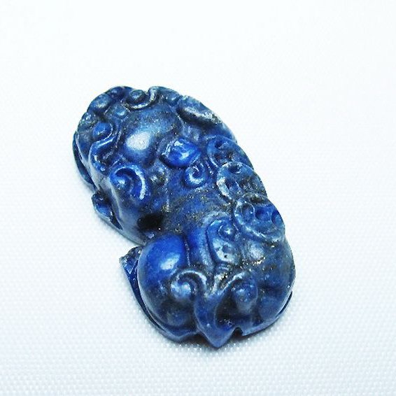 ラピスラズリ ヒキュウ 貔貅 置物[T25-40720]