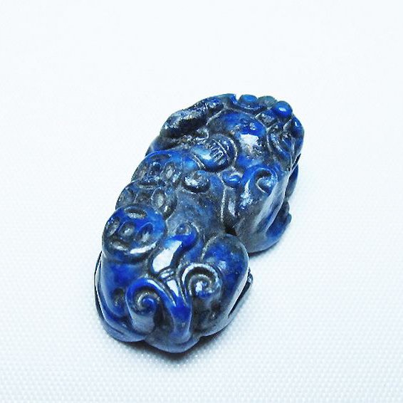 ラピスラズリ ヒキュウ 貔貅 置物[T25-40725]