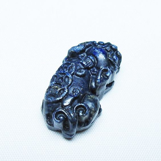 ラピスラズリ ヒキュウ 貔貅 置物[T25-40728]