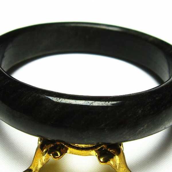 ゴールドキャッツアイオブシディアン バングル 58mm [T250-1318]