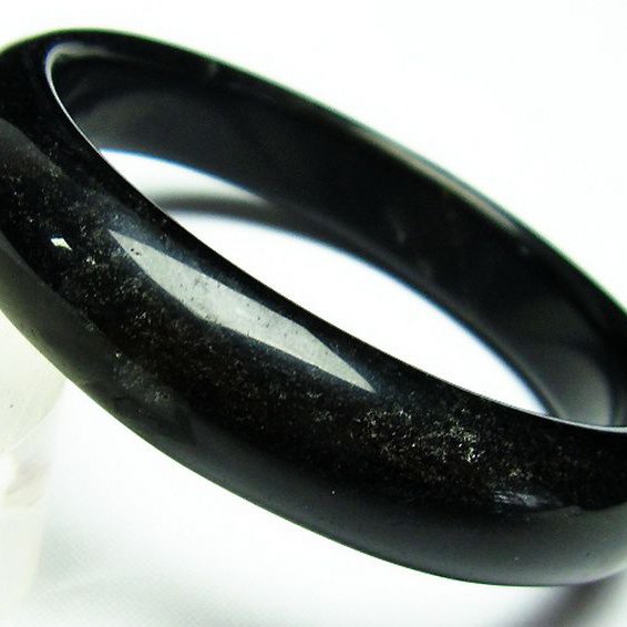 ゴールドキャッツアイオブシディアン バングル 58mm [T250-1396]
