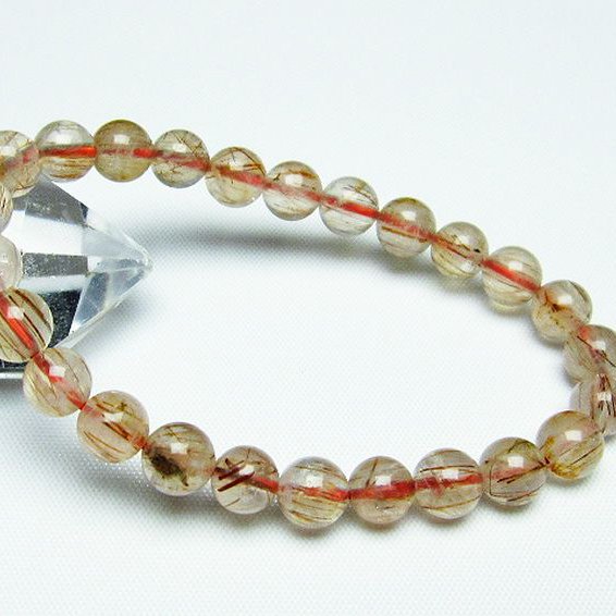 トルマリンインクォーツ ブレスレット 7mm [T251-2945]