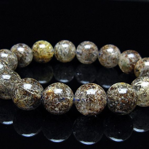 ガーデン トルマリンルチル入り  ブレスレット 13mm [T253-2977]