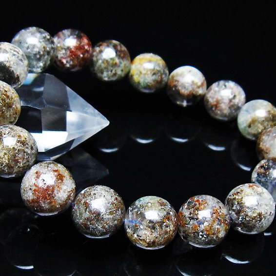 ガーデン トルマリンルチル入り ブレスレット 12mm [t253-3042]