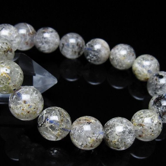 ガーデン トルマリンルチル入り ブレスレット 13mm [t253-3370]