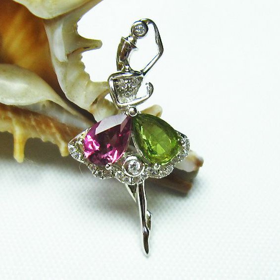 ミックスカラートルマリン ペンダント [T254-1328]