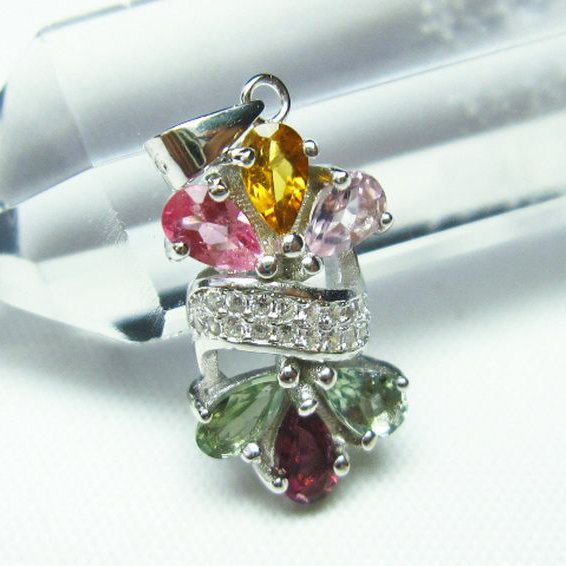 ミックスカラートルマリン ペンダント [T254-1336]