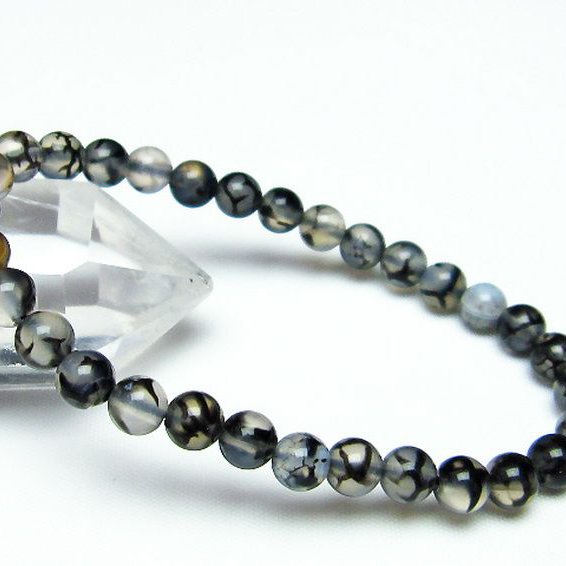 龍紋メノウ ブレスレット 6mm [T256-4139]