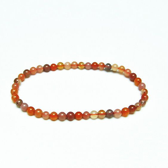 赤アゲート ブレスレット 4mm [T256-5145]