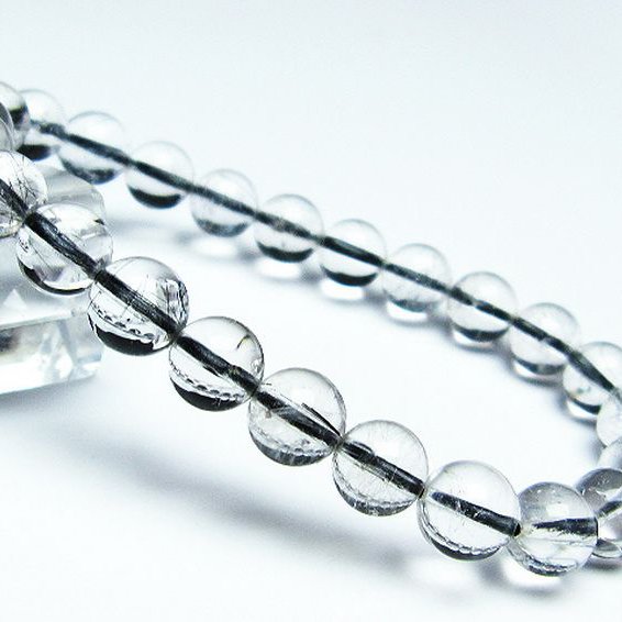 ブラックルチルクォーツ ブレスレット 8mm [t257-5760]