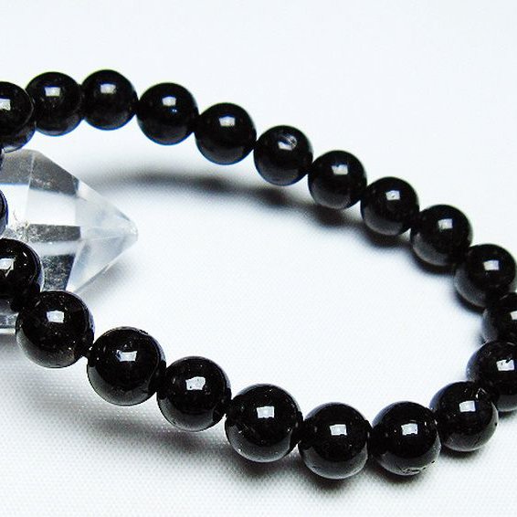 ブラックルチルクォーツ ブレスレット 9mm [T257-6764]