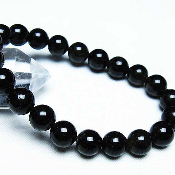 ブラックルチルクォーツ ブレスレット 9mm [T257-7108]
