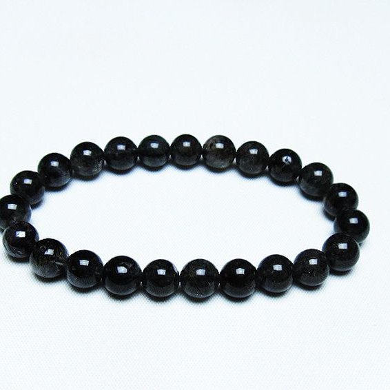 ブラックルチルクォーツ ブレスレット 8mm [T257-7112]
