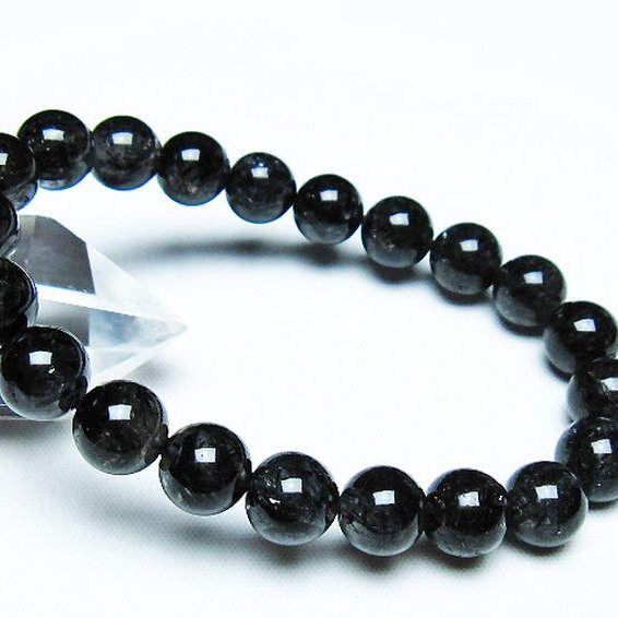 ブラックルチルクォーツ ブレスレット 9mm [T257-7291]