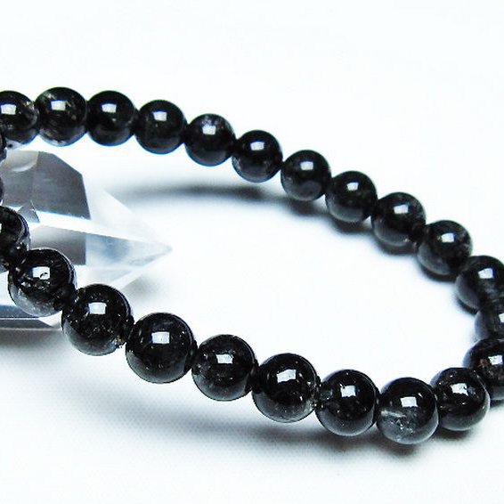 ブラックルチルクォーツ ブレスレット 8mm [t257-7296]