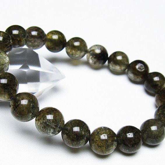 ブラックルチルクォーツ ブレスレット 11mm [t257-7773]