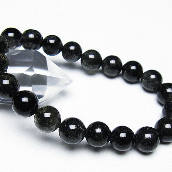 ブラックルチルクォーツ ブレスレット 10mm [t257-7850]
