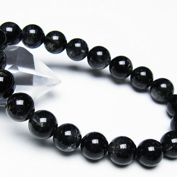ブラックルチルクォーツ ブレスレット 10mm [T257-7884]