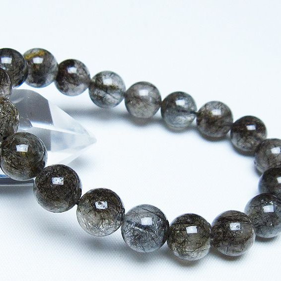 ブラックルチルクォーツ ブレスレット 10mm [t257-7968]