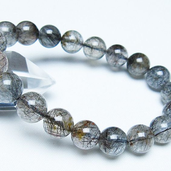 ブラックルチルクォーツ ブレスレット 10mm [t257-7994]