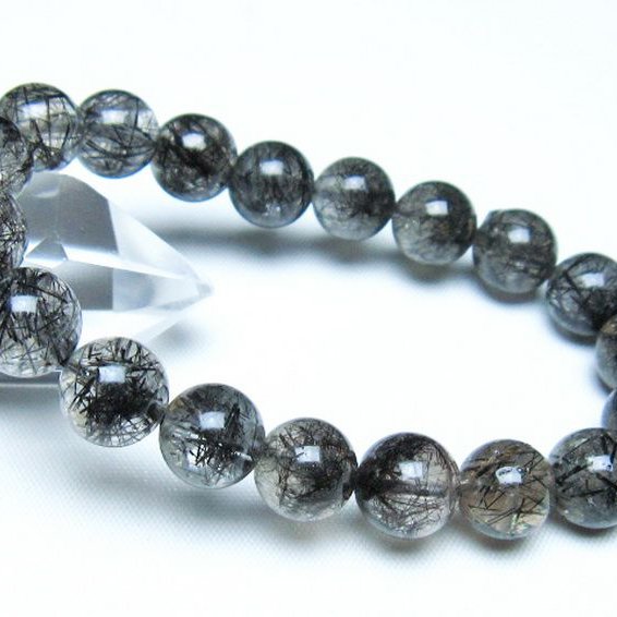 ブラックルチルクォーツ ブレスレット 10mm [t257-8202]