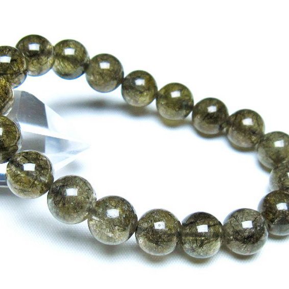 ブラックルチルクォーツ ブレスレット 10mm [t257-8222]